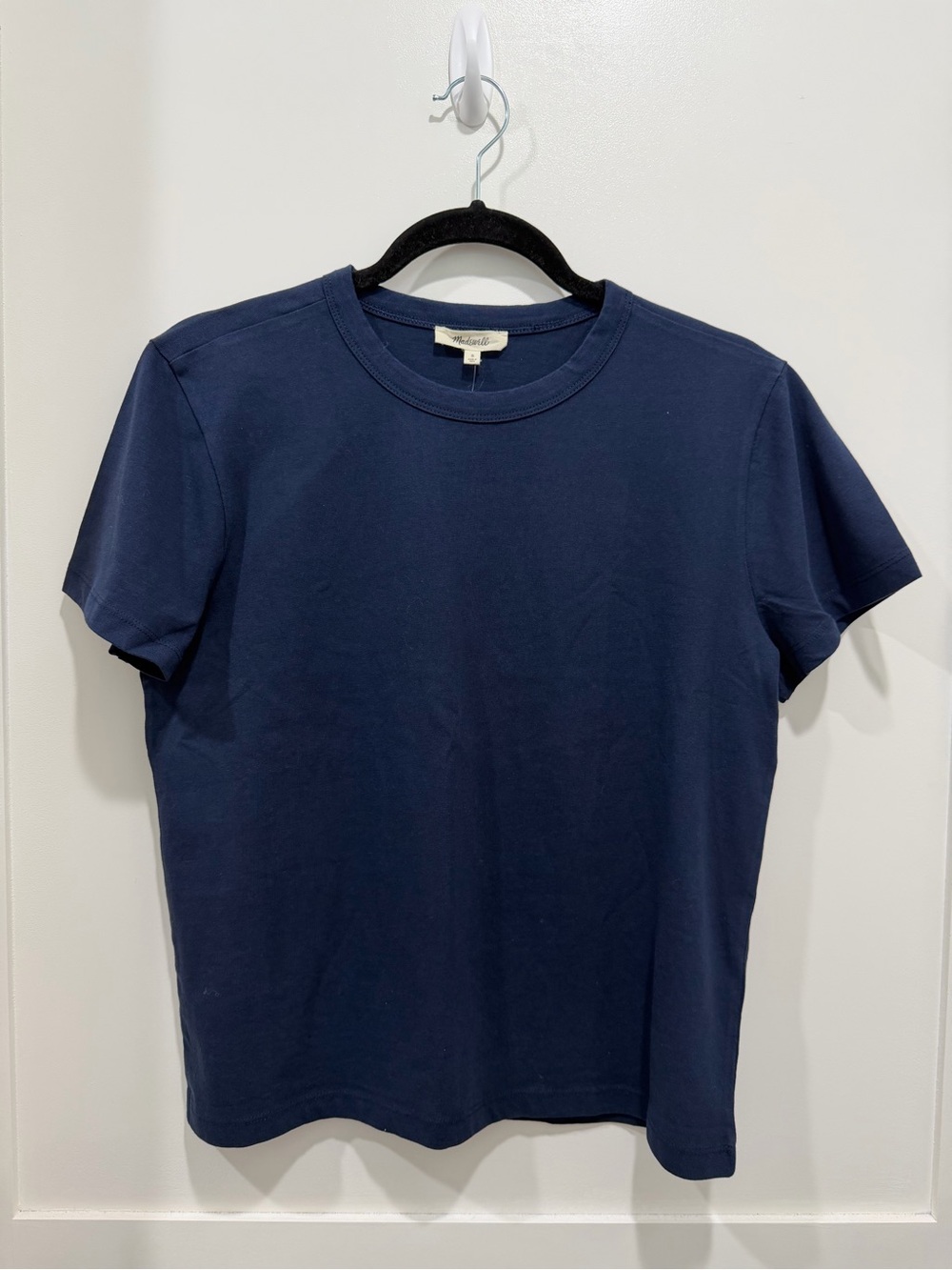 Madewell Perfect Crewneck Tee S Navy NWT Allday Jersey Basic